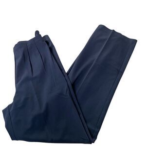 Worthington Womens Stretch Pleated Straight Leg Dress Pants Black Size 10T